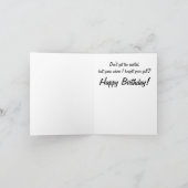 失ったSaks誕生日カーおもしろいド カード (内部)