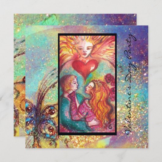 失われた影のタロット、恋人たち バレンタインデー 招待状 (正面/裏面)