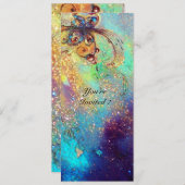 失われた影の園 - バタフライプラント、青 招待状 (正面/裏面)