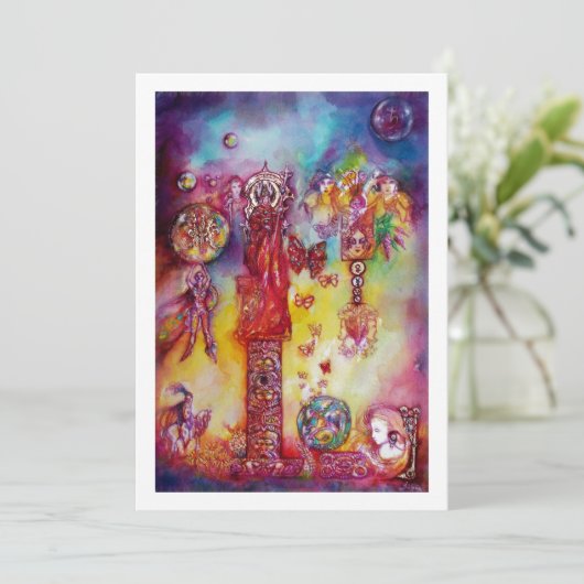 失われた影の園 フェアリー バタフライ ピンク 招待状 (スタンド正面)