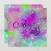 失われた影の園 - モノグラム、紫青 案内状 (正面/裏面)