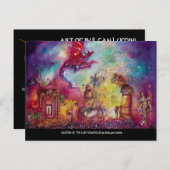 失われた影の園 飛翔する赤い竜 インビテーションポストカード (正面/裏面)