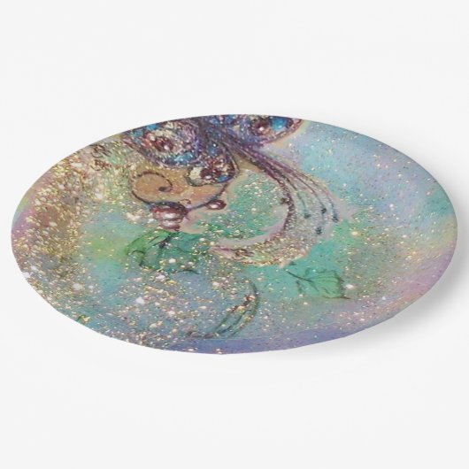 失われた影の庭のマジカルバタフライプラント ペーパープレート (アングル)