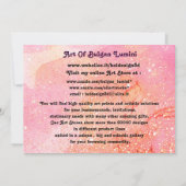 失われた影の庭園 フェアリー バタフライ ピンク 招待状 (裏面)