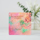 失われた影の庭 ピンクの蝶のモノグラム 招待状 (スタンド正面)