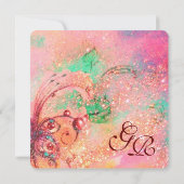 失われた影の庭 ピンクの蝶のモノグラム 招待状 (裏面)