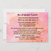 失われた影の庭 妖精、蝶 ピンク 招待状 (裏面)