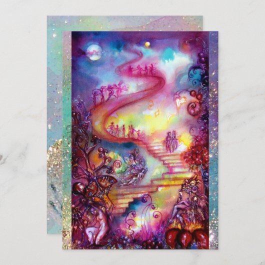 失われた影の庭 / 神秘の階段 案内状 (正面/裏面)