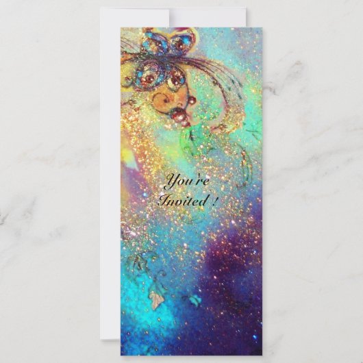 失われた影の庭 - 蝶の植物、青 招待状 (正面)