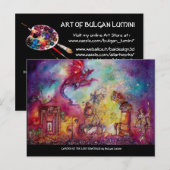 失われた影の庭 飛翔する赤い竜 インビテーションポストカード (正面/裏面)