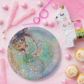 失われた影の魔法の庭の美しい蝶の植物 ペーパープレート (パーティー)