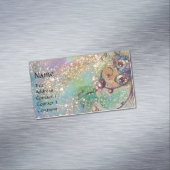 失われた影の魔法の庭の蝶の植物 マグネット名刺 (インサイチュ)