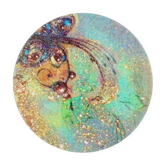 失われた影の魔法の庭 幻想的な蝶の花 カッティングボード (正面)