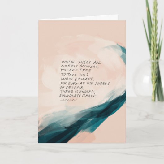 失パーソナライズされた敗の悔やみや弔慰 カード (正面)