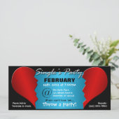 失恋の単一のパーティー- 9.25" x4"招待状 招待状 (スタンド正面)