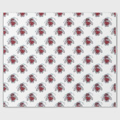 失恋パターンが付いている泣き叫びのバニーウサギ ラッピングペーパー (フラット)