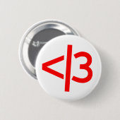 失恋/有効なハートボタン 缶バッジ (正面&裏面)