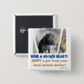 失意のペット 缶バッジ (正面&裏面)