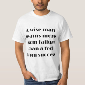 失敗から学ぶ賢者 励ましの言葉 Tシャツ