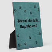 失敗したら…猫を抱き締める フォトプラーク (側面)