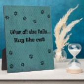 失敗したら…猫を抱き締める フォトプラーク (側面)