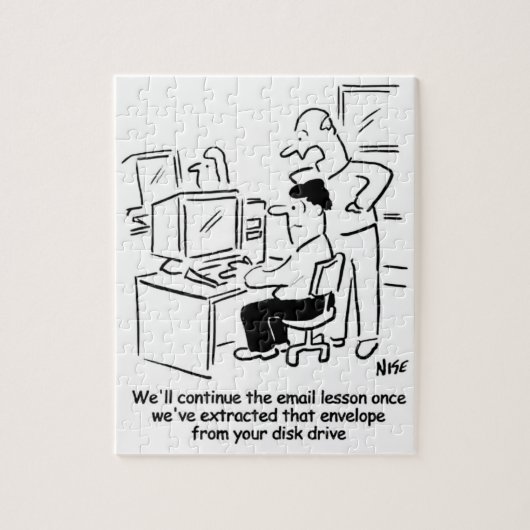 失敗した電子メールコンピュータのレッスン ジグソーパズル (縦)