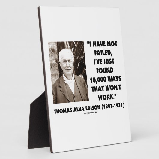 失敗していない1万の方法が機能しない フォトプラーク (側面)