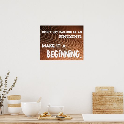 失敗しても最後の単語クラスのポスターを持たせるな ポスター (キッチン)