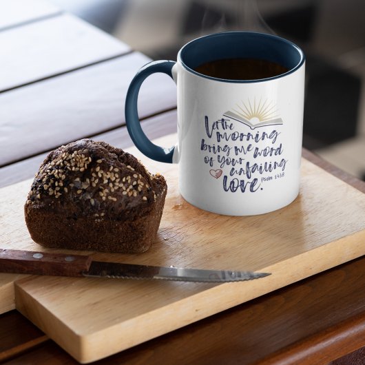 失敗しない愛詩編バイブル聖なる書物、 経典ネイビーコーヒー マグカップ