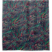 失敗しストライプて通過するループまたはループ シャワーカーテン (正面)