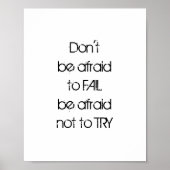 失敗することを恐れてはいけない試みることを恐れてはいけない ポスター (正面)