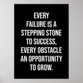 失敗するごとに成功の一歩を踏み出す ポスター (正面)