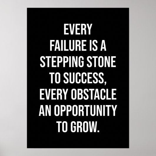 失敗するごとに成功の一歩を踏み出す ポスター (正面)