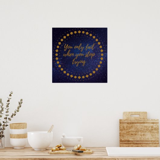 失敗するのはストップ木の壁だ ポスター (キッチン)