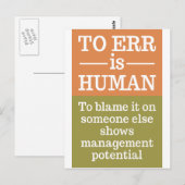 失敗するは人用のはがき ポストカード (正面/裏面)