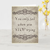 失敗するストップのみ前向き-引用文 カード (黄色い花)