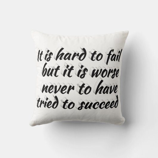 失敗する引用文よりも悪い試やる気を起こさせる験 クッション (裏面)