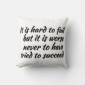 失敗する引用文よりも悪い試やる気を起こさせる験 クッション (正面)