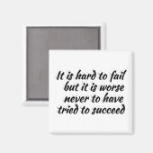 失敗する引用文よりも悪い試やる気を起こさせる験 マグネット (正面/裏面)