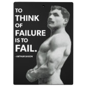 失敗する（アーサー・サクソン） – 旧学校ボディビル クリップボード (裏面)