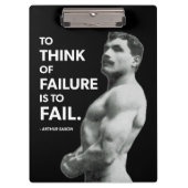 失敗する（アーサー・サクソン） – 旧学校ボディビル クリップボード (正面)