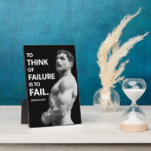 失敗する（アーサー・サクソン） – 旧学校ボディビル フォトプラーク (側面)