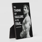 失敗する（アーサー・サクソン） – 旧学校ボディビル フォトプラーク (側面)