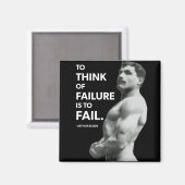 失敗する(アーサー・サクソン) – 旧学校ボディビル マグネット (正面/裏面)