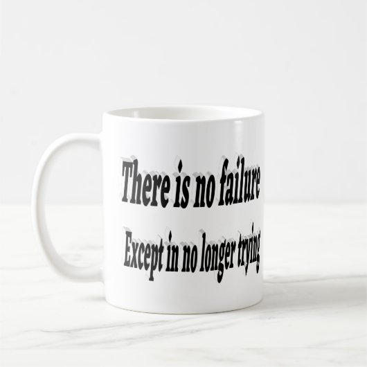 失敗なしやる気を起こさせる引用文 コーヒーマグカップ (左)