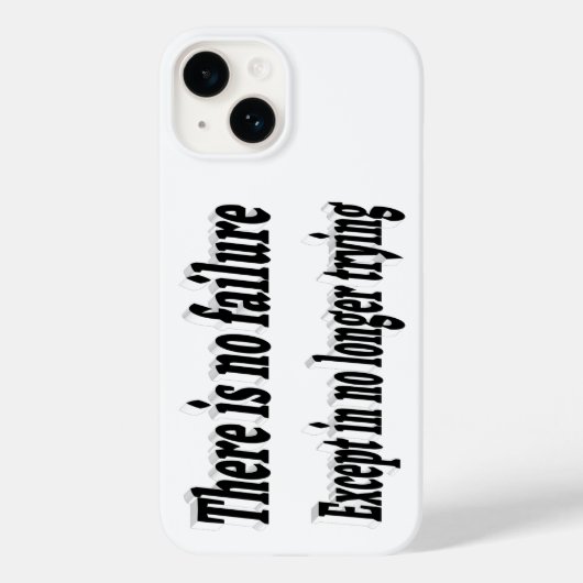 失敗なし(試行されないやる気を起こさせる引用文) Case-Mate iPhoneケース (裏面)