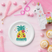 失敗のハワイアンのパイナップル ペーパープレート (パーティー)