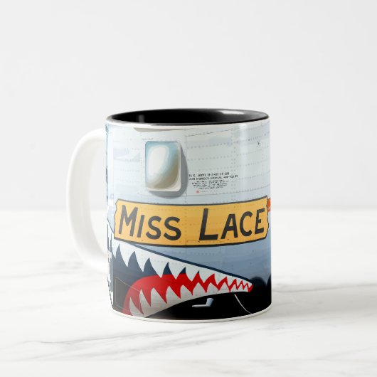 失敗のレースB-24の鼻の芸術(ヴィンテージの胴体) ツートーンマグカップ (正面左)