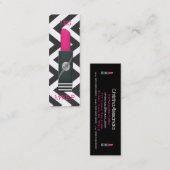 失敗の化粧のピンク2 スキニー名刺 (正面/裏面)