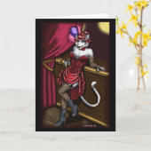 失敗の子猫の挨拶状 カード (黄色い花)